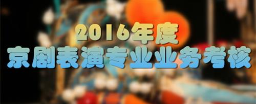 大吊艹国家京剧院2016年度京剧表演专业业务考...